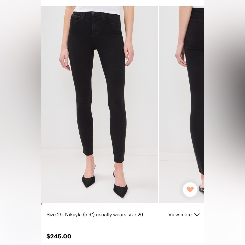 L’AGENCE Marguerite Skinny Jeans 2 Pairs Noir Marino Blue 28 - Picture 13 of 13